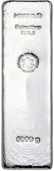 5000 Gramm / 5 Kilo Silberbarren Heraeus mit Seriennummer